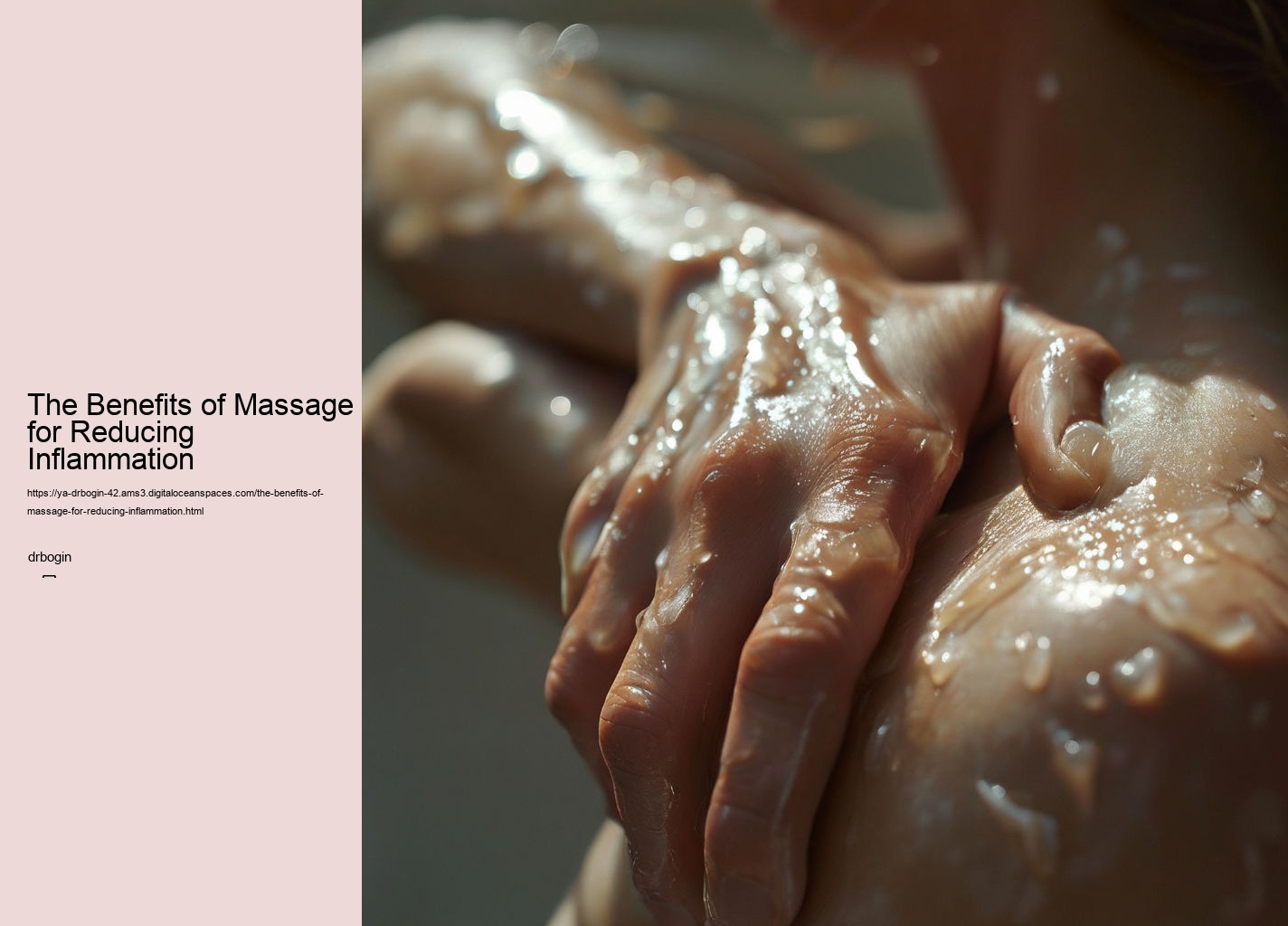 The Benefits of Massage for Reducing Inflammation